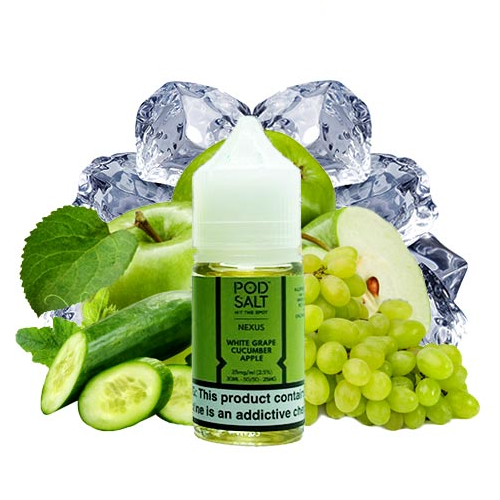سالت پاد سالت انگور خیار سیب یخ | POD SALT NEXUS WHITE GRAPE CUCUMBER APPLE ICE SALT